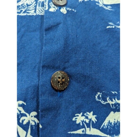 Kahala Hawaiian Aloha Rare Design Blue/White Short Sleeve Shirt Mens Size Large - Picture 3 of 9